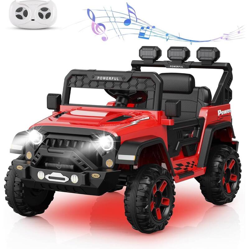 12V Kids Ride On Truck Car with Parent Remote Control for Best Kids Gift - Red