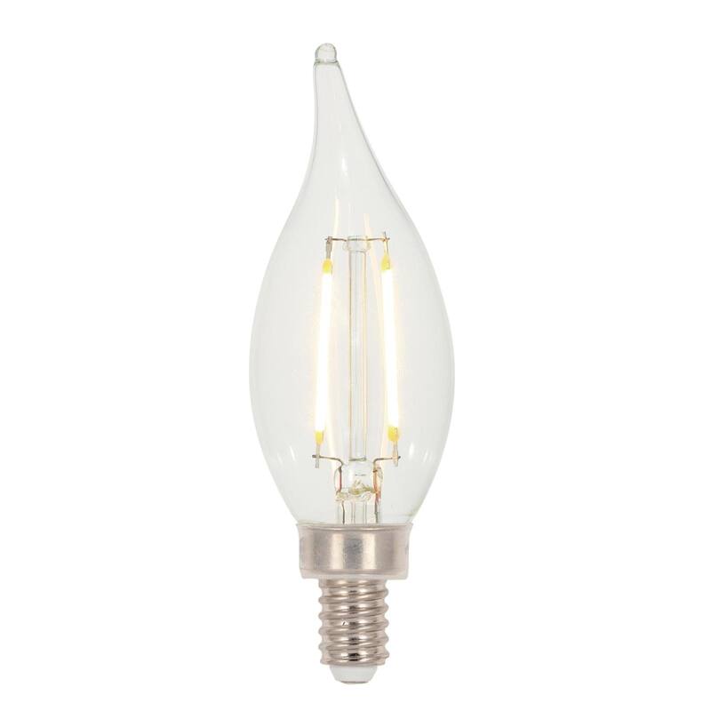 Westinghouse Lighting 3.3 Watt (40 Watt Equivalent) Clear CA11 Dimmable Filament LED Light Bulb, Candelabra Base, 6 Pack