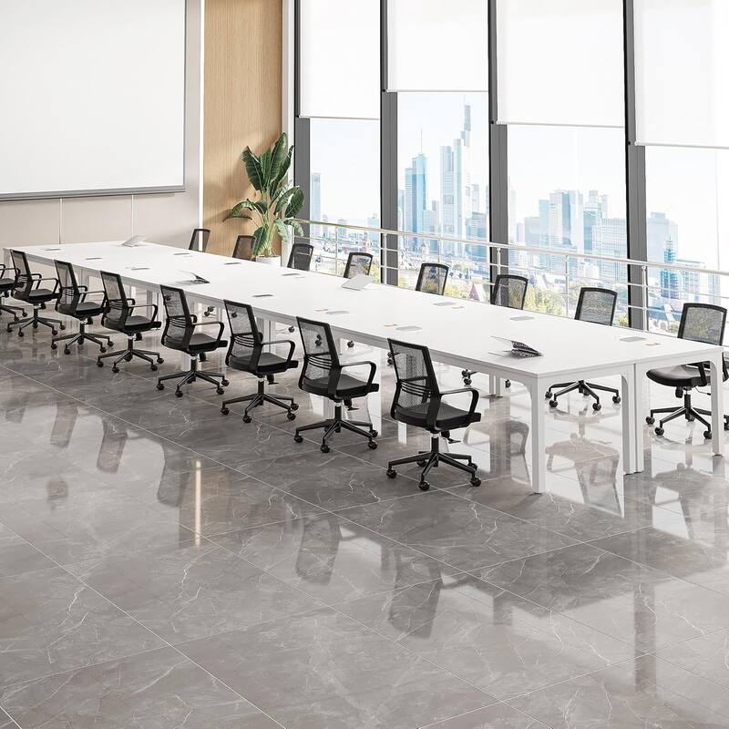 78.74-Inch Conference Table Set,13FT Conference Room Table, Large Rectangle Meeting Seminar Tables Set,Long Business Tables