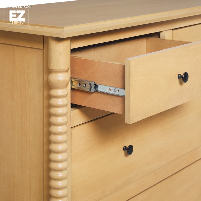 Walker Edison Easy Assembly 5-Drawer Dresser with Wood-Turning Detail
