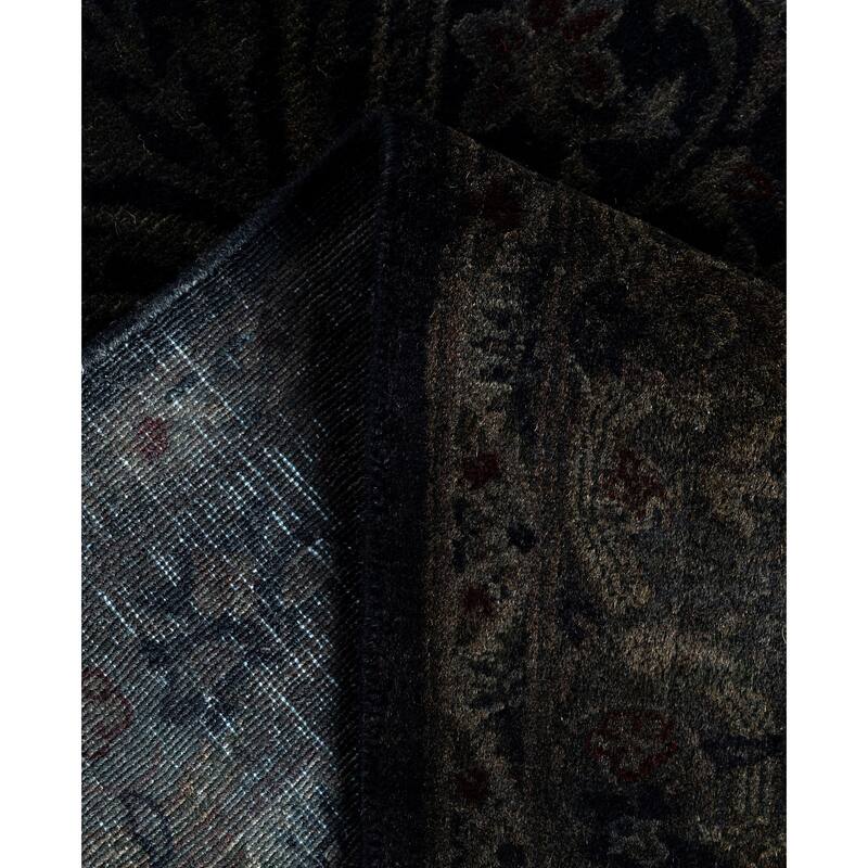 Overdyed One-of-a-Kind Hand-Knotted Area Rug - Black - 3' 2" x 5' 3"