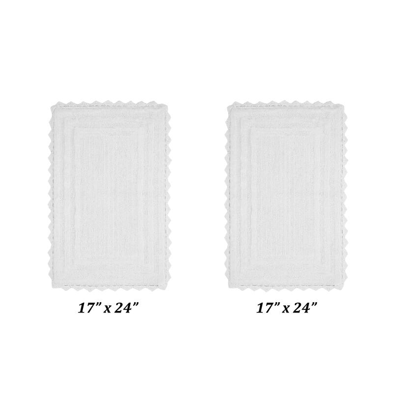 Better Trends Bath Rugs Set 100% Cotton Soft & Water Absorbent Tufted Bathroom Rug for Shower, Sink Bath Mats Lilly Crochet