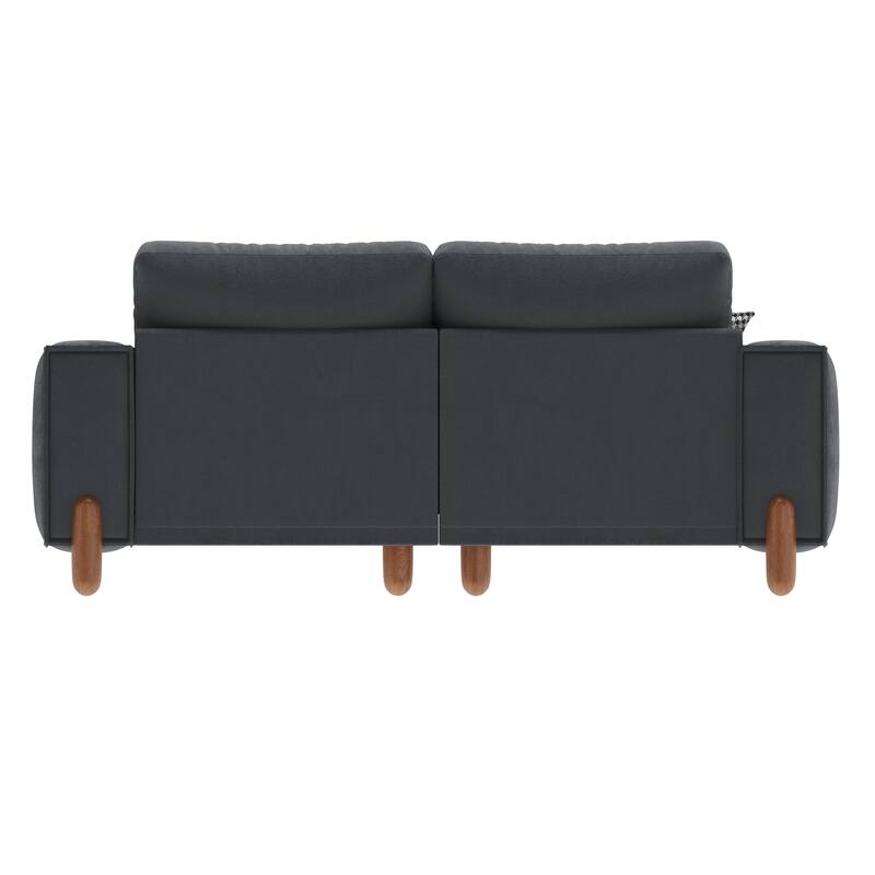 Modern Upholstered Sofa Tufted Couch with Square Arm