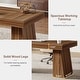 preview thumbnail 6 of 26, 55 Inches Brown Wood Large Executive Desk for Home Office
