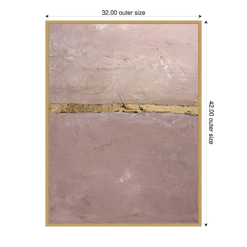 Rituals Rose by Design Fabrikken Framed Canvas Wall Art Print - Sylvie Bright Gold - 32 x 42 in
