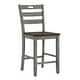 preview thumbnail 17 of 15, Jonah Farmhouse Wood Ladder Back Counter Height Chairs by Furniture of America (Set of 2)
