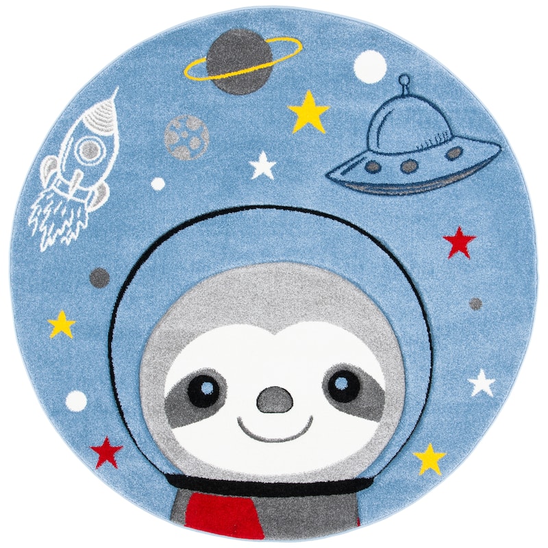 SAFAVIEH Carousel Kids Tatieana Sloth Astronaut Rug