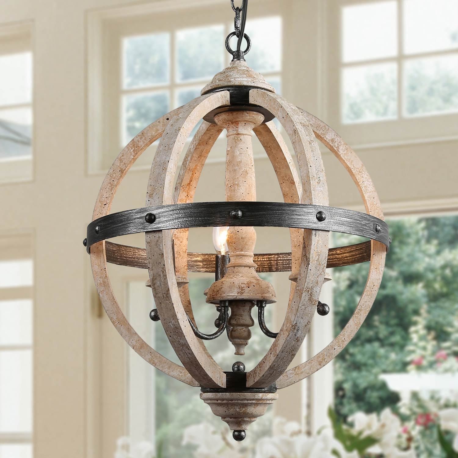 Farmhouse deals globe chandelier