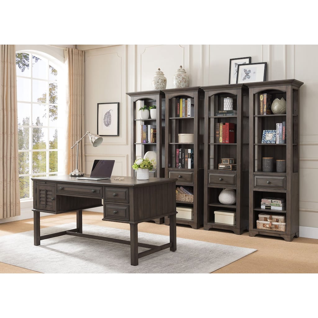 Distressed Grey Wood Desk