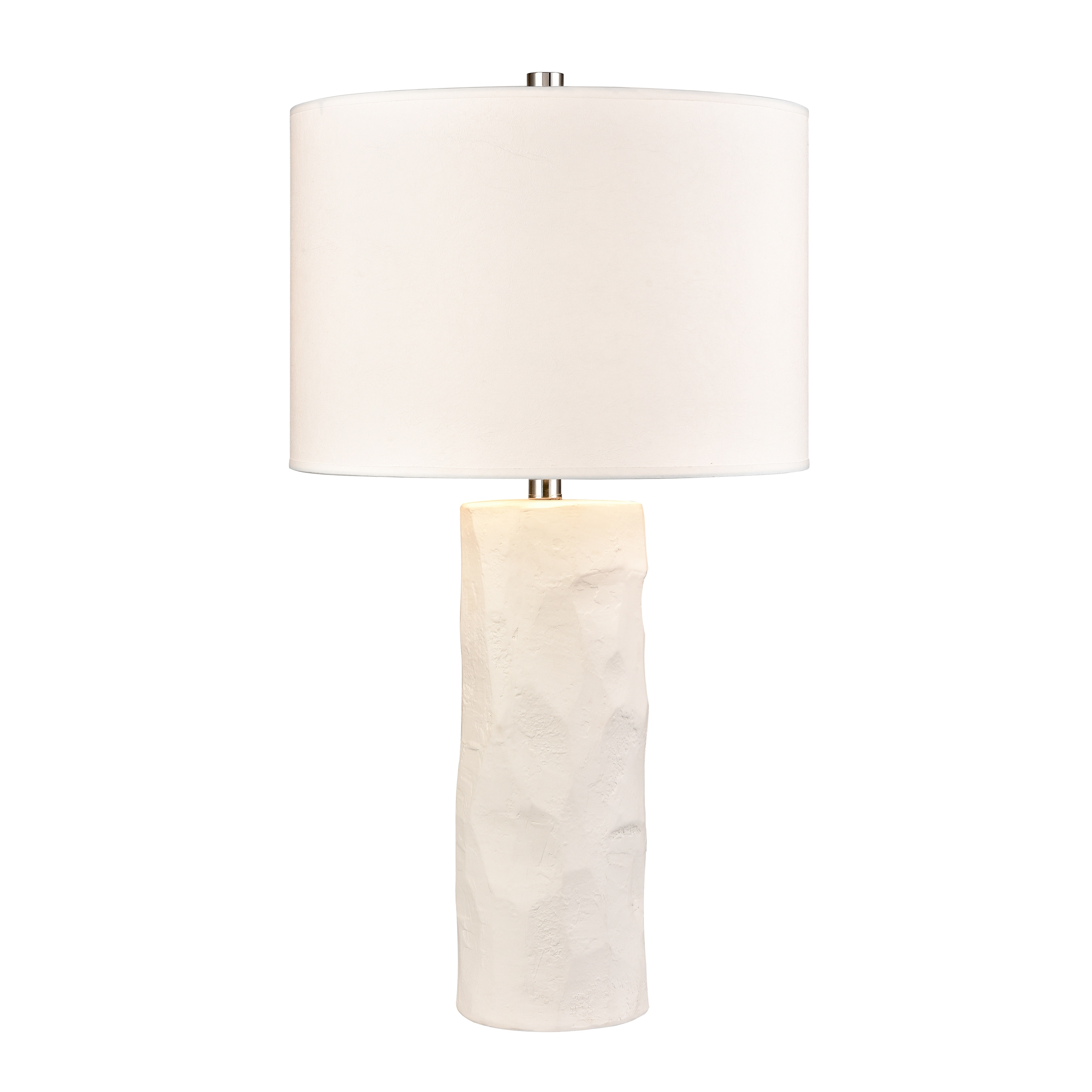 Elk Home Lore Plaster White With White Parchment Drum Shade Table Lamp