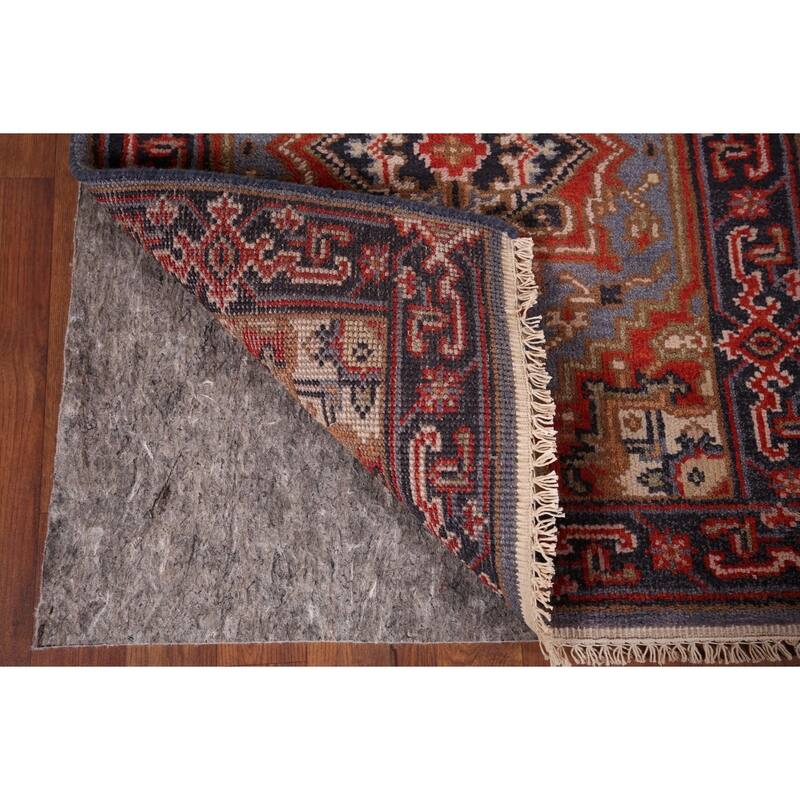Blue Heriz Serapi Oriental Runner Rug Handmade Wool Carpet - 2'7"x 7'11"