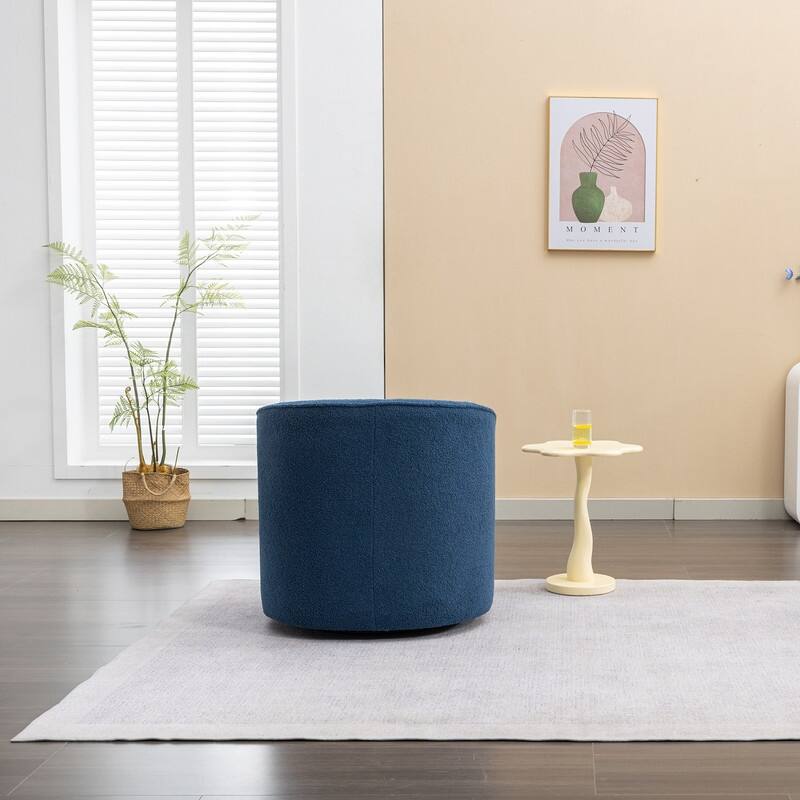 SEYNAR Modern Boucle Upholstered 360 Degree Swivel Accent Club Chair