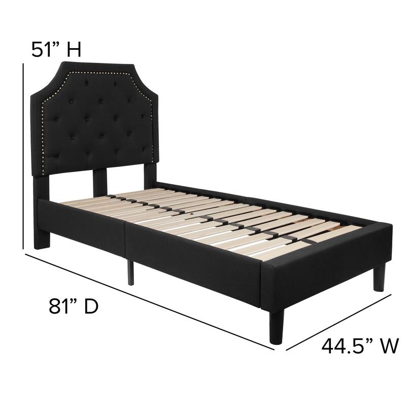 Arched Tufted Upholstered Platform Bed