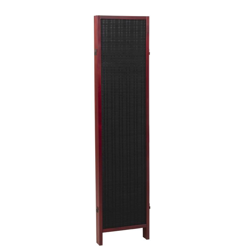 Roundhill Furniture Inkwell 4-Panel Bamboo Room Divider, Folding Portable Partition Screen