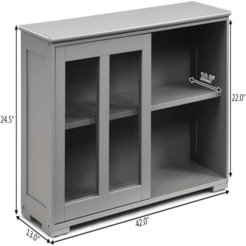 Stackable Buffet Storage Sideboard - 41.9"D x 13"W x 24.5"H