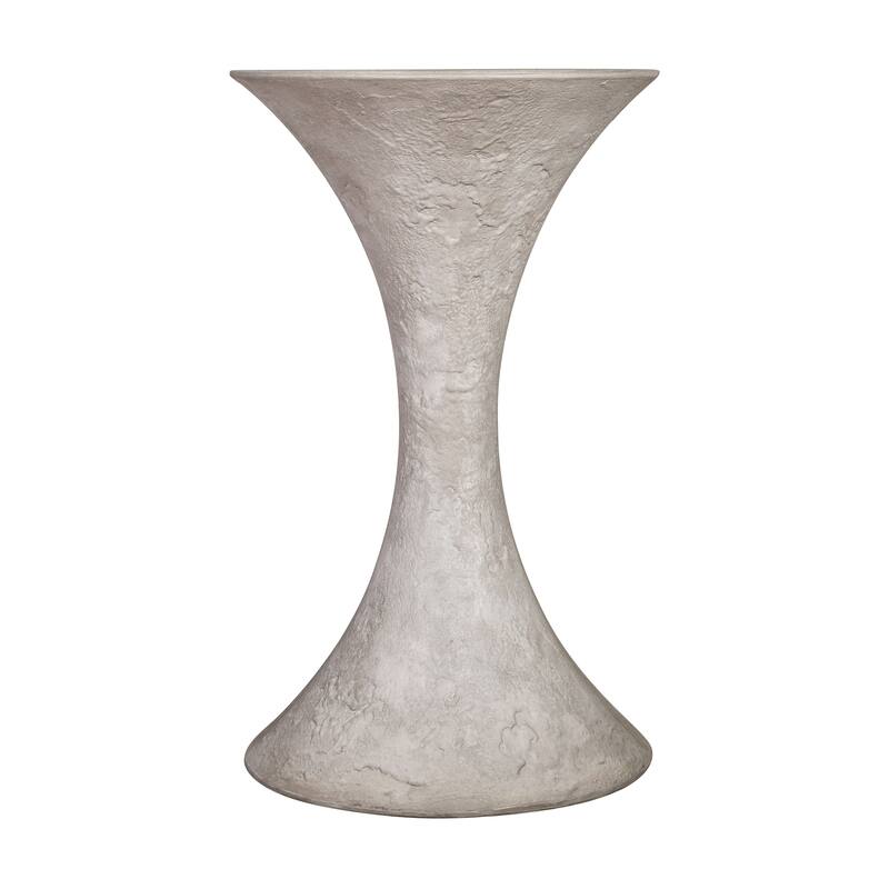 Elk Home Hourglass Weathered Gray Concrete Planter