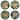 Certified International Autumn Breeze 6" Canape/Luncheon/Dessert Plates, Set of 4 - 6" x 6" x .75"
