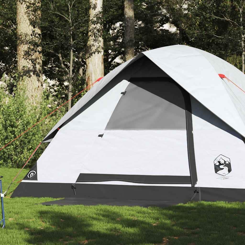 vidaXL Family Tent Dome 6-Person White Blackout Fabric Waterproof - 120.1 x 120.1 x 72.0"