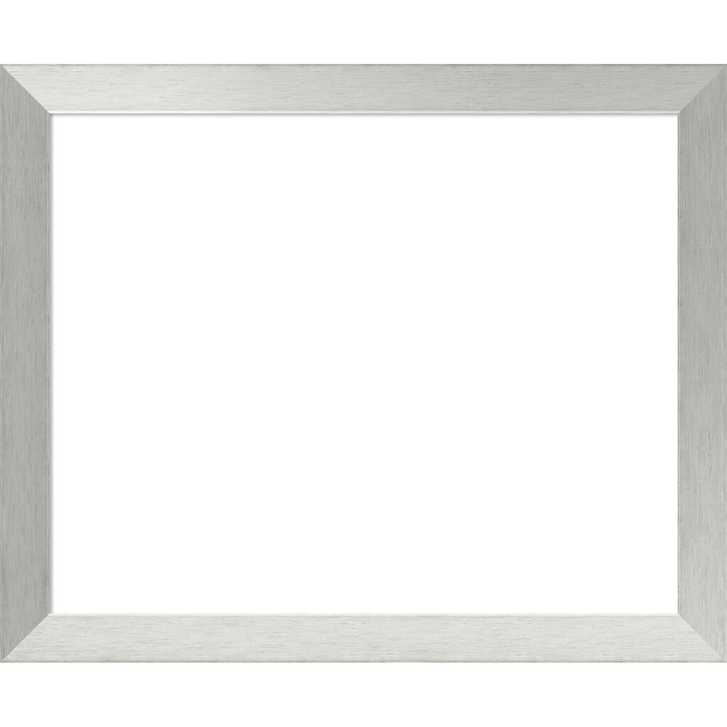 Amanti Art Brushed Sterling Silver Framed Dry Erase Magnetic Board