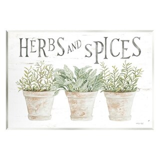 Stupell Country Herbs & Spices Wall Plaque Art Design By Cindy Jacobs ...