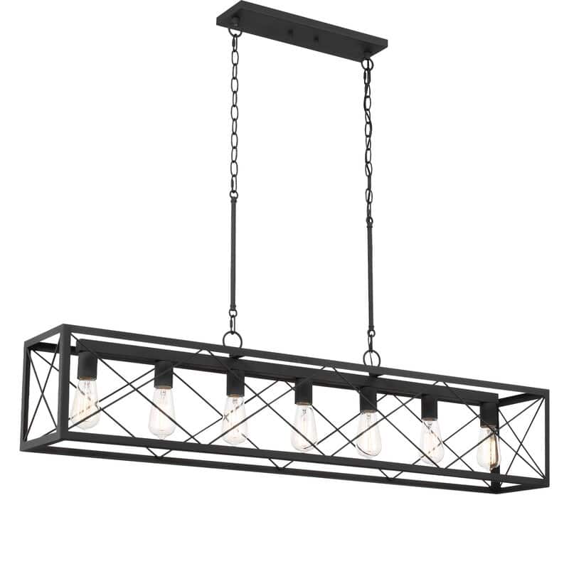 7-Light 48In Linear Modern Farmhouse Kitchen Chandelier - 48''