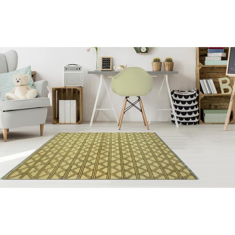Balochi Cordell Brown/Ivory Rug - 3'3" x 4'9"