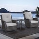 preview thumbnail 90 of 110, Pocassy 3-Piece Outdoor Swivel Bistro Set, Wicker Rocking Chairs