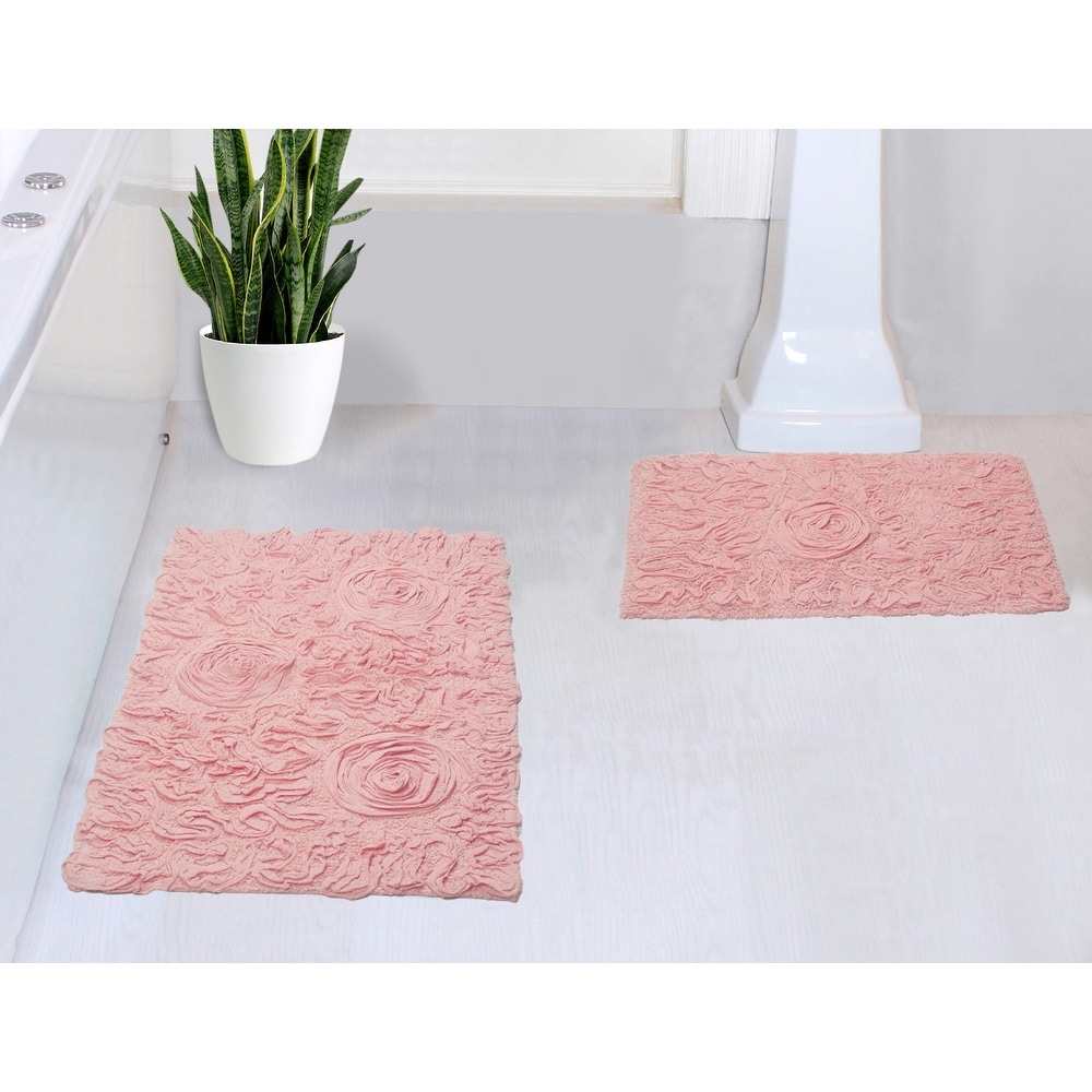 Spa Bath Mat (Set of 2) LUXESIT Color: Blush Pink