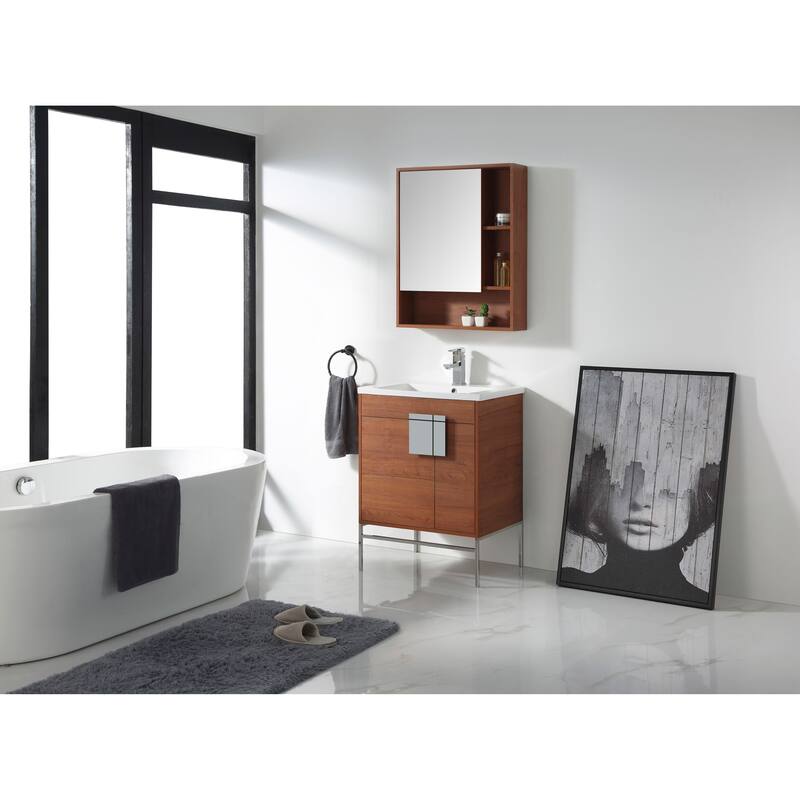 Modern Bathroom Vanity Set, Vireous China Sink Top 30"