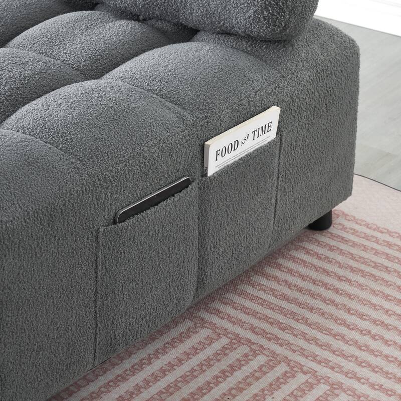 Convertible Teddy Sofa - 40.2-Inch Sofa Bed for Apartment or Office