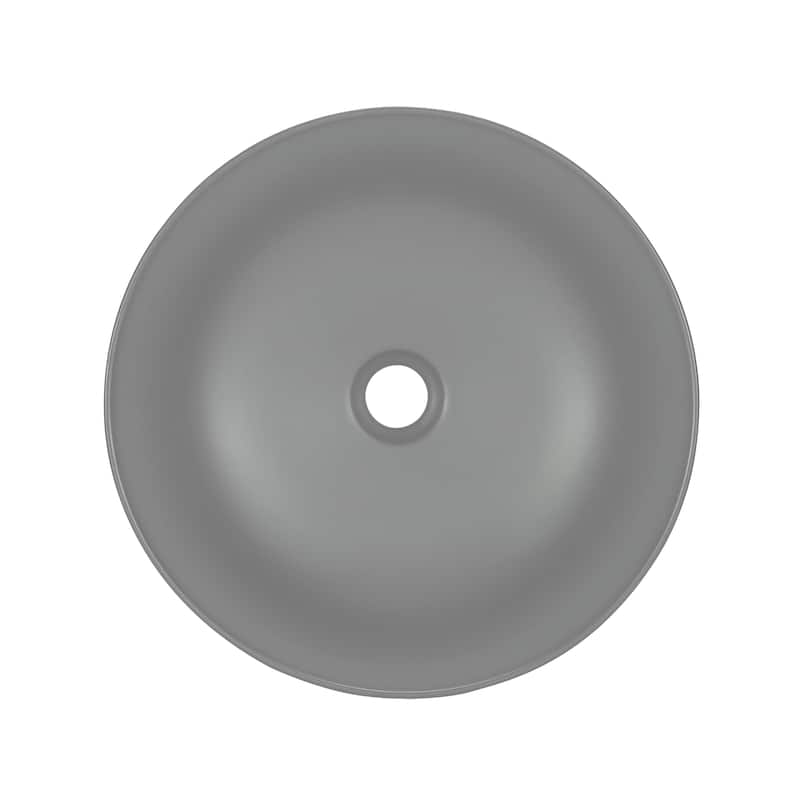 Chaux 16 Color Ceramic Sink In Matte Grey - 15.65" x 15.65" 5.3"