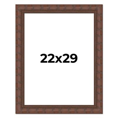 22x29 Frame Pewter Solid Wood Picture Frame Width 1.625 Inches | Interior Frame Depth 0.6875 Inches