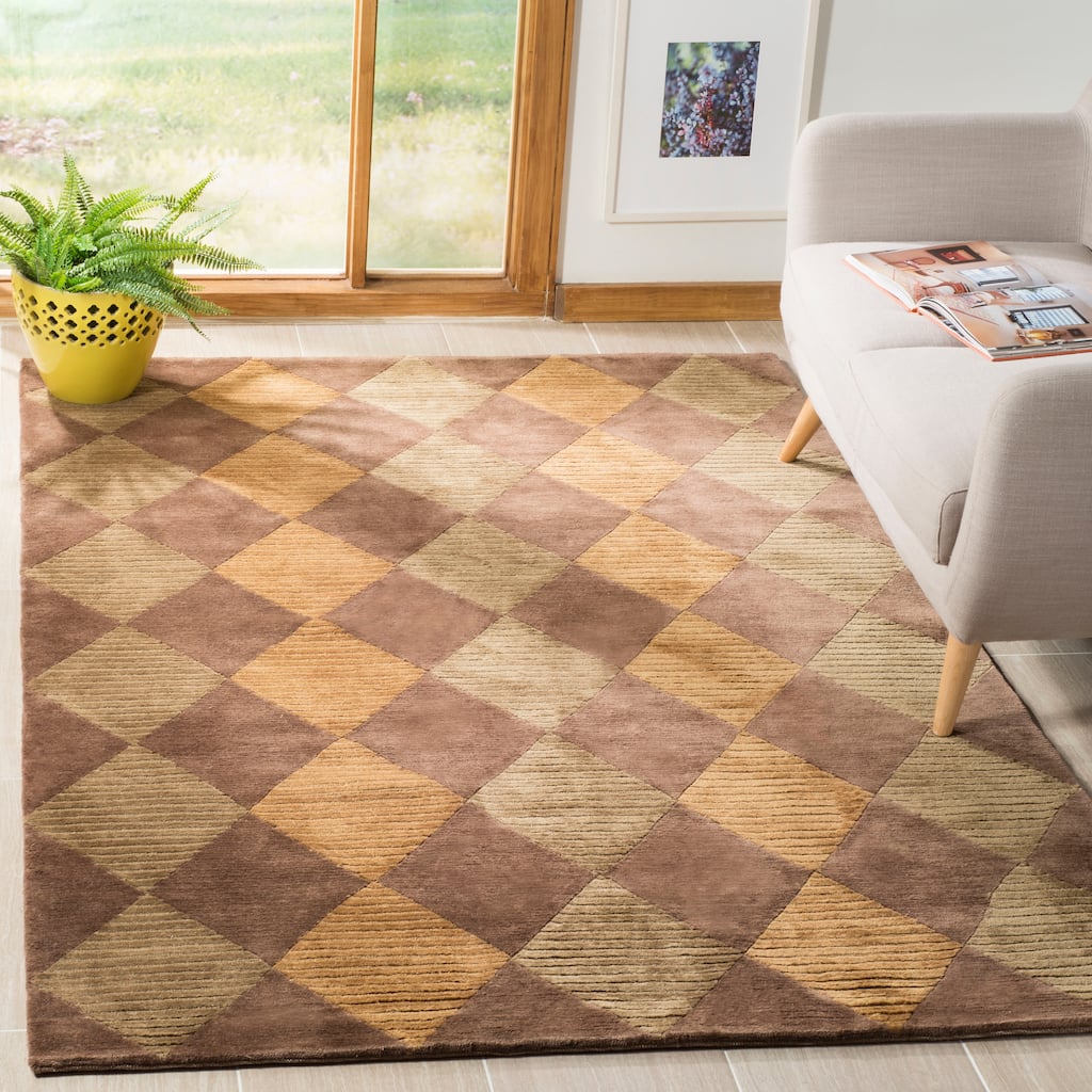 SAFAVIEH Couture Hand-knotted Tibetan Katharien Modern Wool Rug