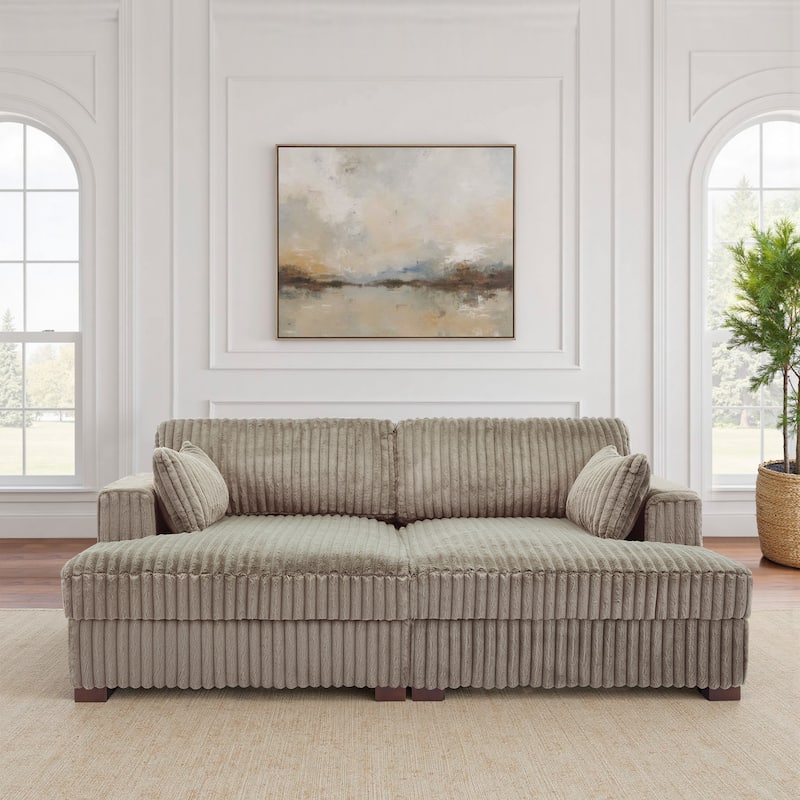 UIXE Modern Oversized Modular Sectional Sofa Couch - 83" W x 64.9" D x 34.5"H