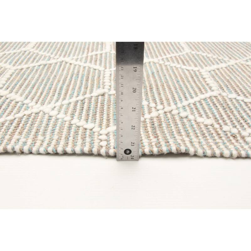 ECARPETGALLERY Braid weave Sienna Brown Wool Rug - 5'1 x 7'7