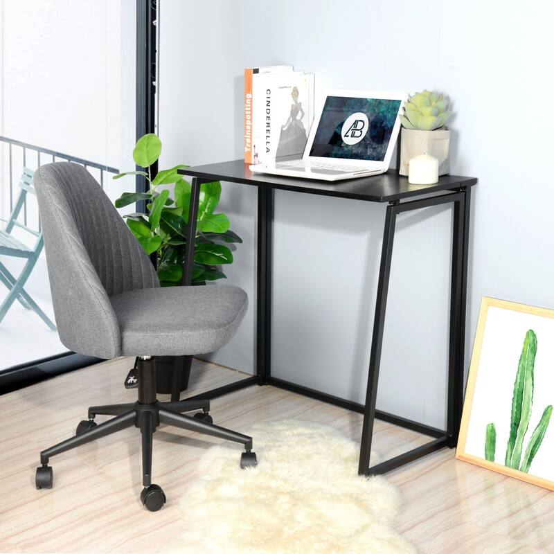 HomyLin Folding Desk Study Corner Writing PC Office Sofa Table
