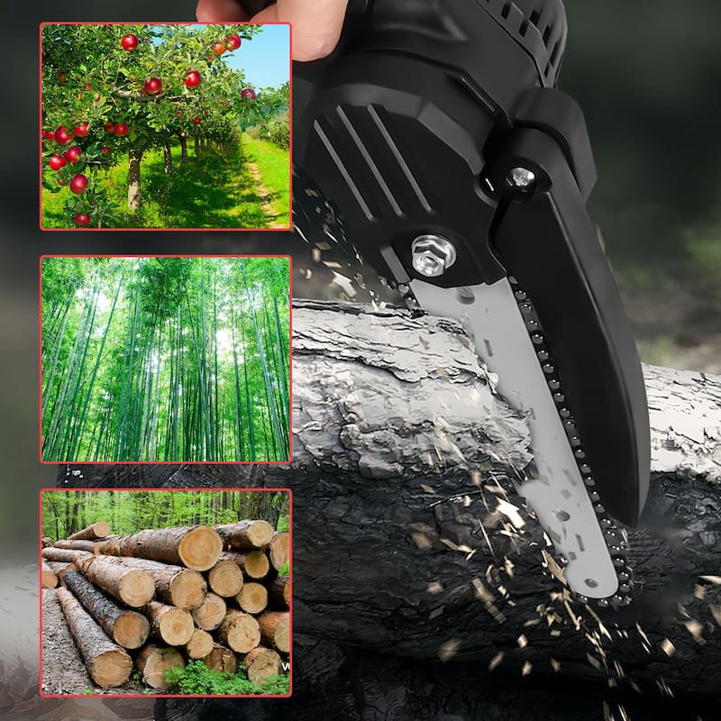 6-Inch Portable Electric Pruning Chainsaw with Carry Box