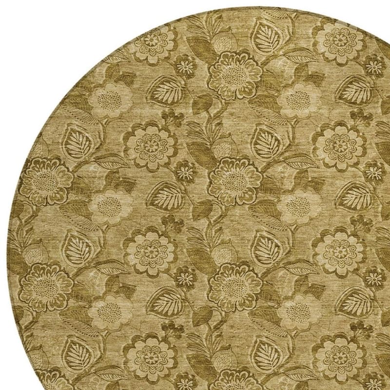 HomeRoots Floral Transitional Rectangle Outdoor Rug