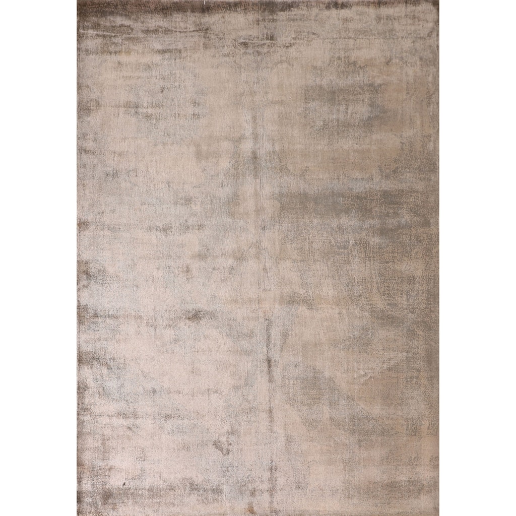 Abstract Area Rug Handmade Indian Wool Carpet - 5'8"x 7'10"