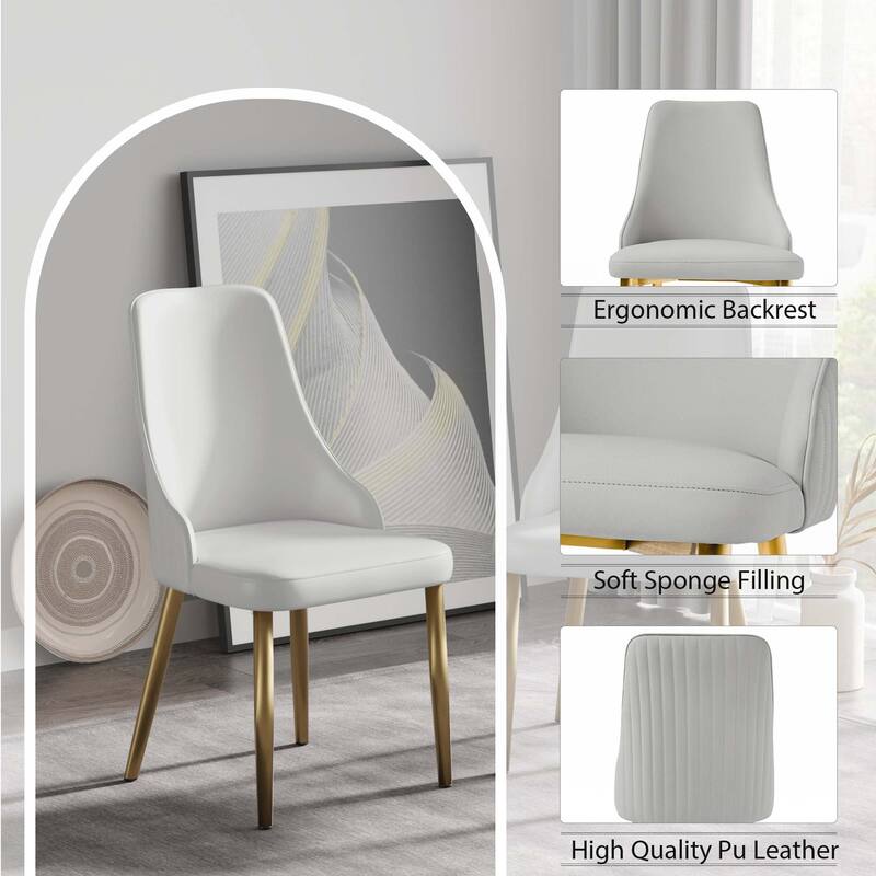 Pu Sponge-Filled Dining Chair(Set Of 2)
