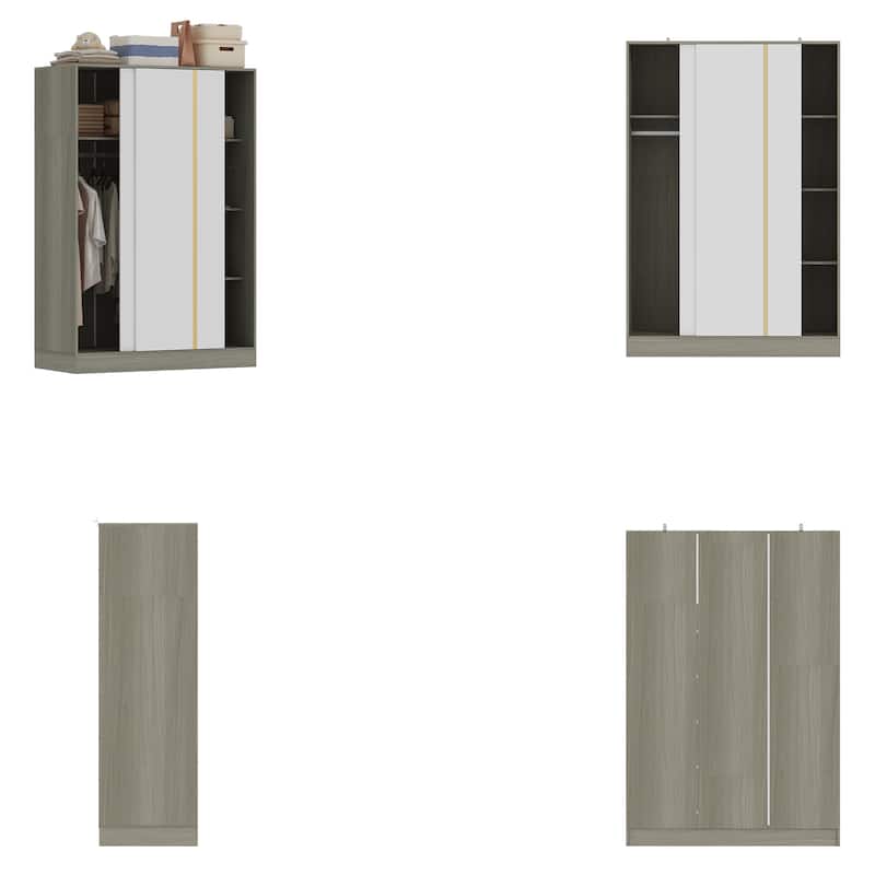 Functional Sliding - door Armoire Wardrobe Closet: Organized Storage for Your Bedroom
