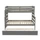 preview thumbnail 7 of 10, Wood Twin over Full Bunk Bed with Twin Size Trundle