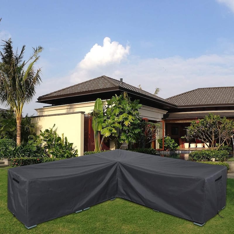 Outdoor Sectional Cover Waterproof & UV-Resistant Garden Couch Cover