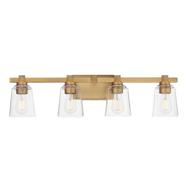 slide 2 of 10, Maxim 21384 Cubos 4 Light 8" Tall Wall Sconce Natural Aged Brass