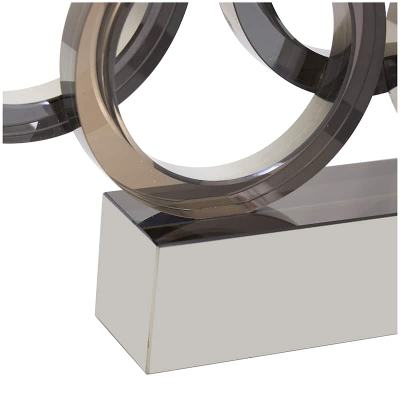 Black Crystal Geometric Decorative Sculpture