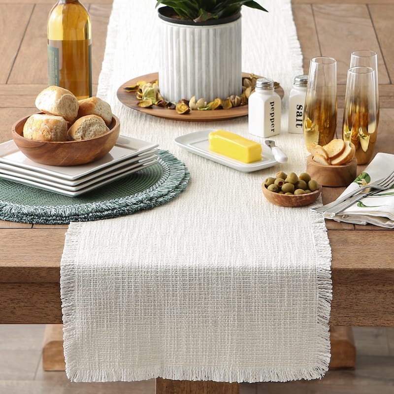 DII Basket Fringe Table Runner
