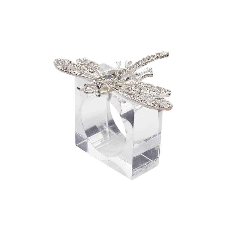 Bejeweled Dragonfly Napkin Ring (Set of 4) - Set of 4