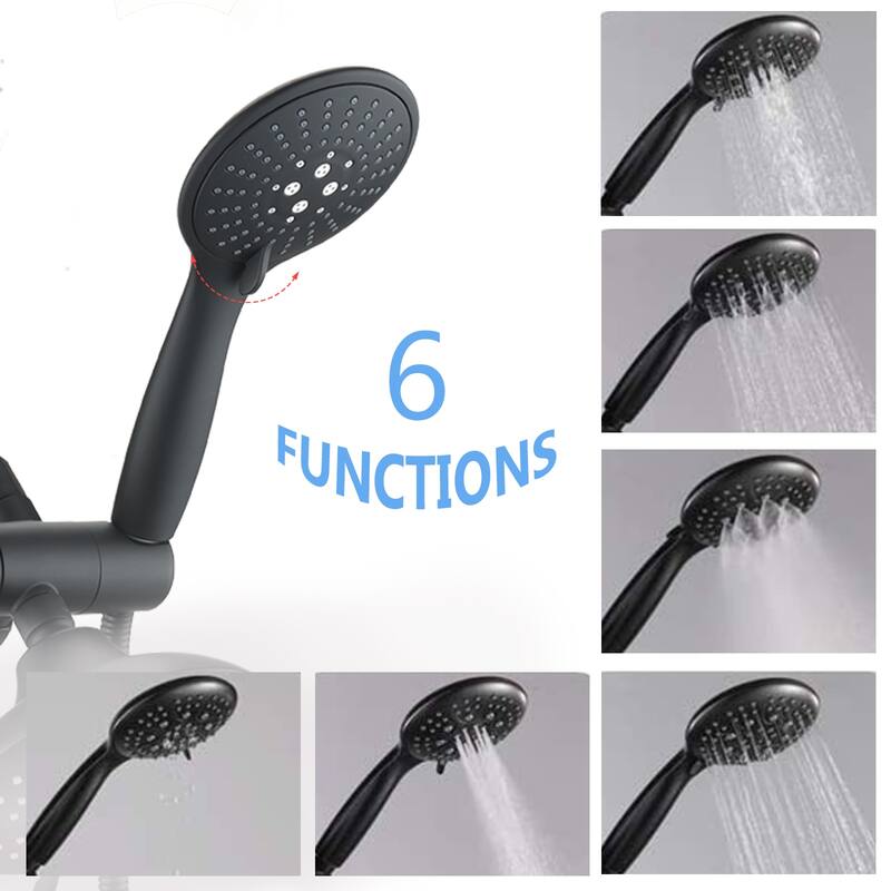 Tub And Shower Faucet With Handheld Sprayer Rain Dual 2in1 Shower Head
