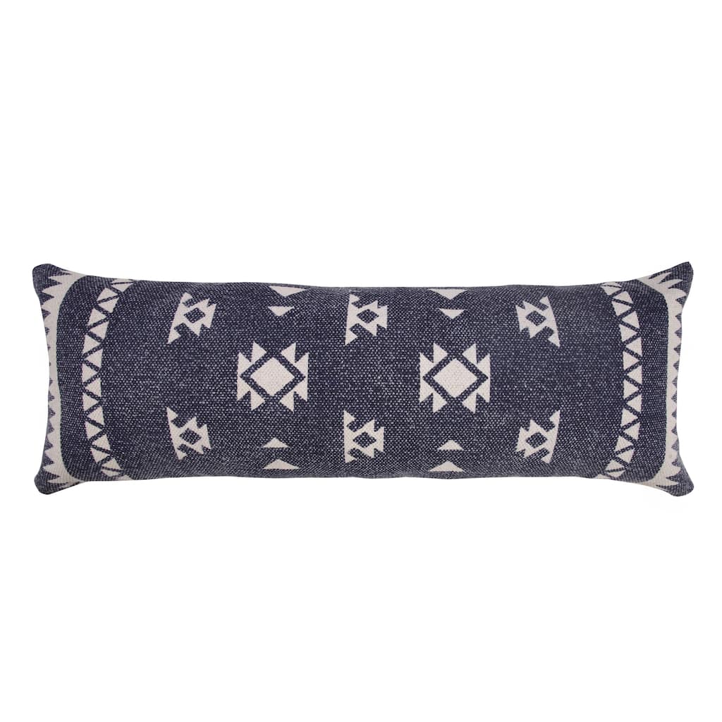 Sevita Southwestern Decorative Denim Geometric Throw Pillow