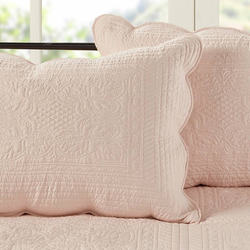 6 Piece Reversible Scalloped Edge Daybed Cover Set Blush Daybed